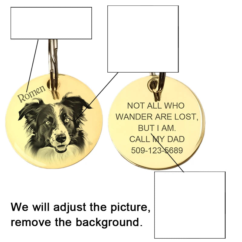 Personalized pet ID tag customization preview