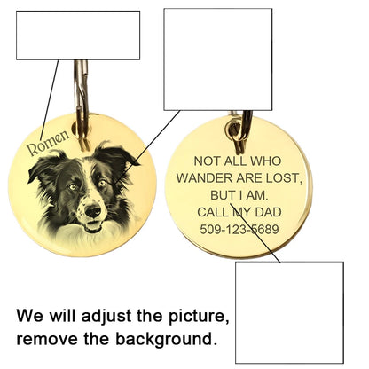 Personalized pet ID tag customization preview
